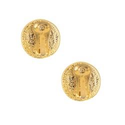 Σκουλαρίκια με λευκά μαργαριτάρια και βάση από ατσάλι με κλιπ - F126875